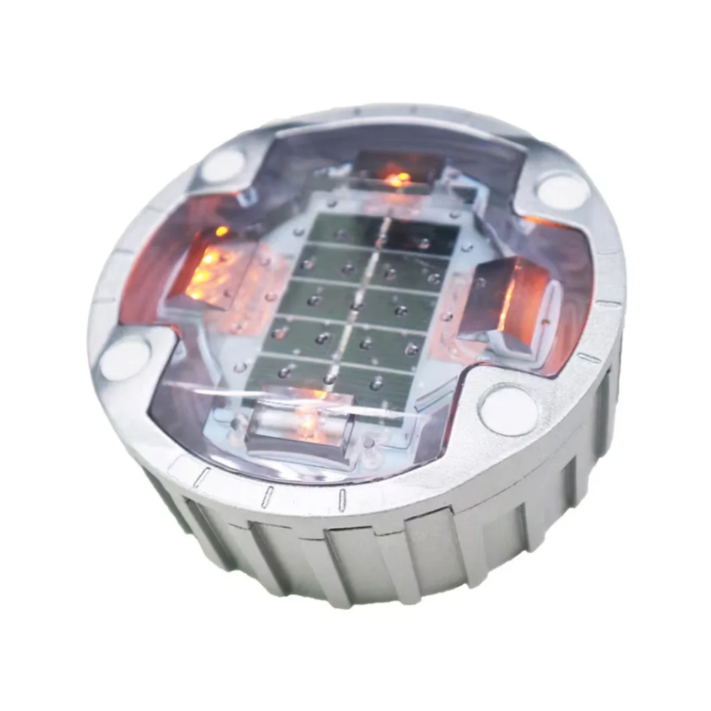 Heavy-Duty Solar LED Road Stud Light – Waterproof 120mm Round Embedded Marker for Outdoor Paths