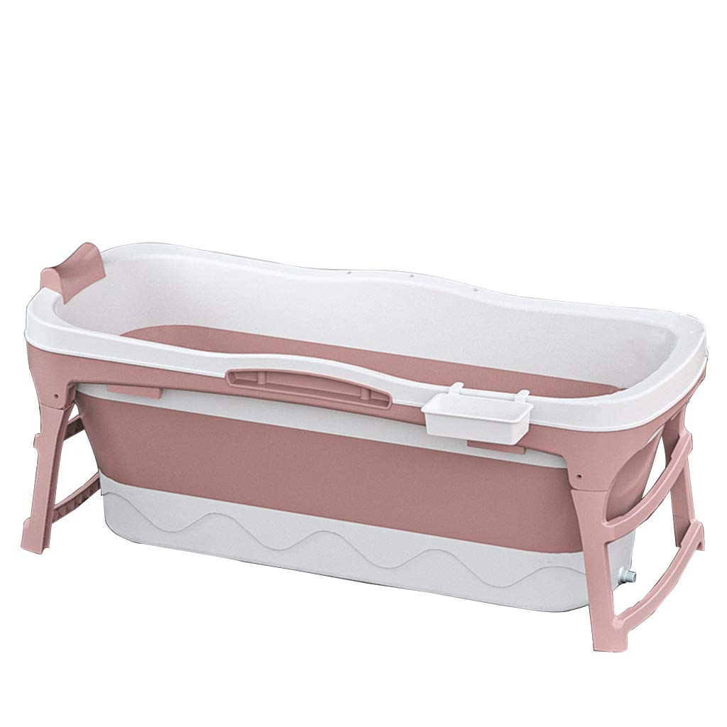 Portable 1.18m Foldable Plastic Bathtub Indoor & Outdoor Use, Adult-Sized, Purple, No Lid
