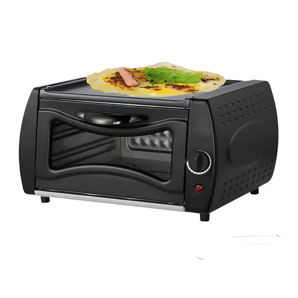 12L Mini Pizza & Bread Oven with Bake Tray, Rack and Handle , 2100W Electric Cooker