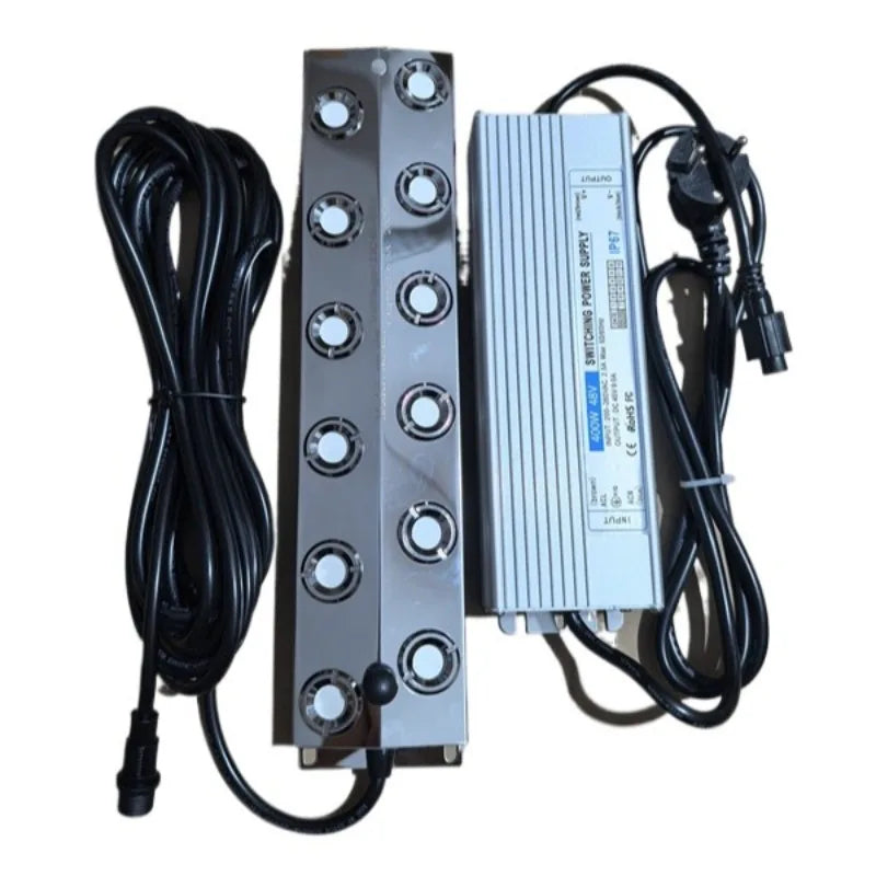12 Head Ultrasonic Mist Maker with 400W Waterproof Power Supply