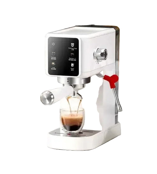 Compact Semi-Automatic Coffee Machine with High Pressure Extraction for Home & Office Light Grey