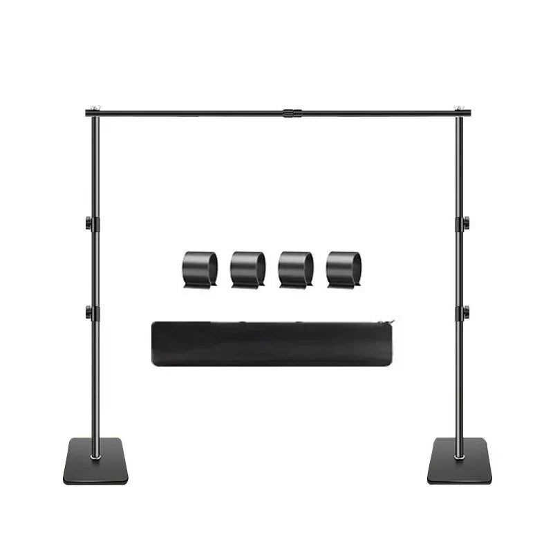 2.1x2.1m Adjustable Photography Backdrop Stand with Clips
