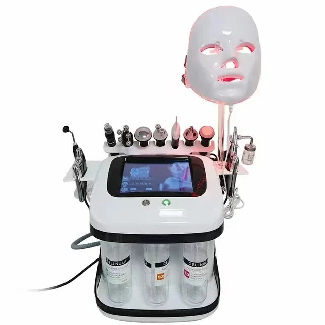 10-in-1 Hydrofacial Machine with Oxygen Peeling & Moisturizer