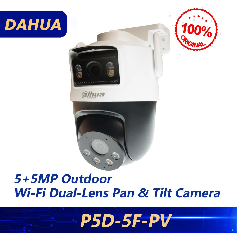 Smart 5+5MP Outdoor Pan Tilt Camera with Motion Tracking