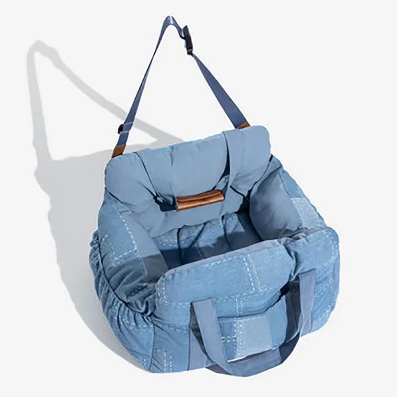 Portable Dog Car Seat Bed, 60x50x36 cm, Dark Blue, Travel Safe