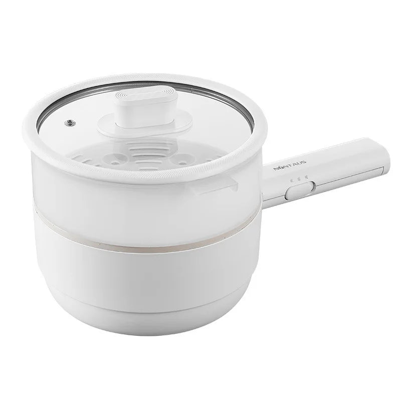 2-Layer Compact Electric Hot Pot with Frying Pan Function