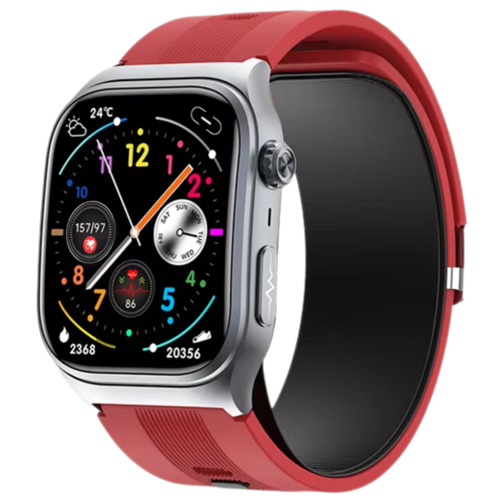 Smartwatch with Blood Pressure, ECG, and Glucose Monitor