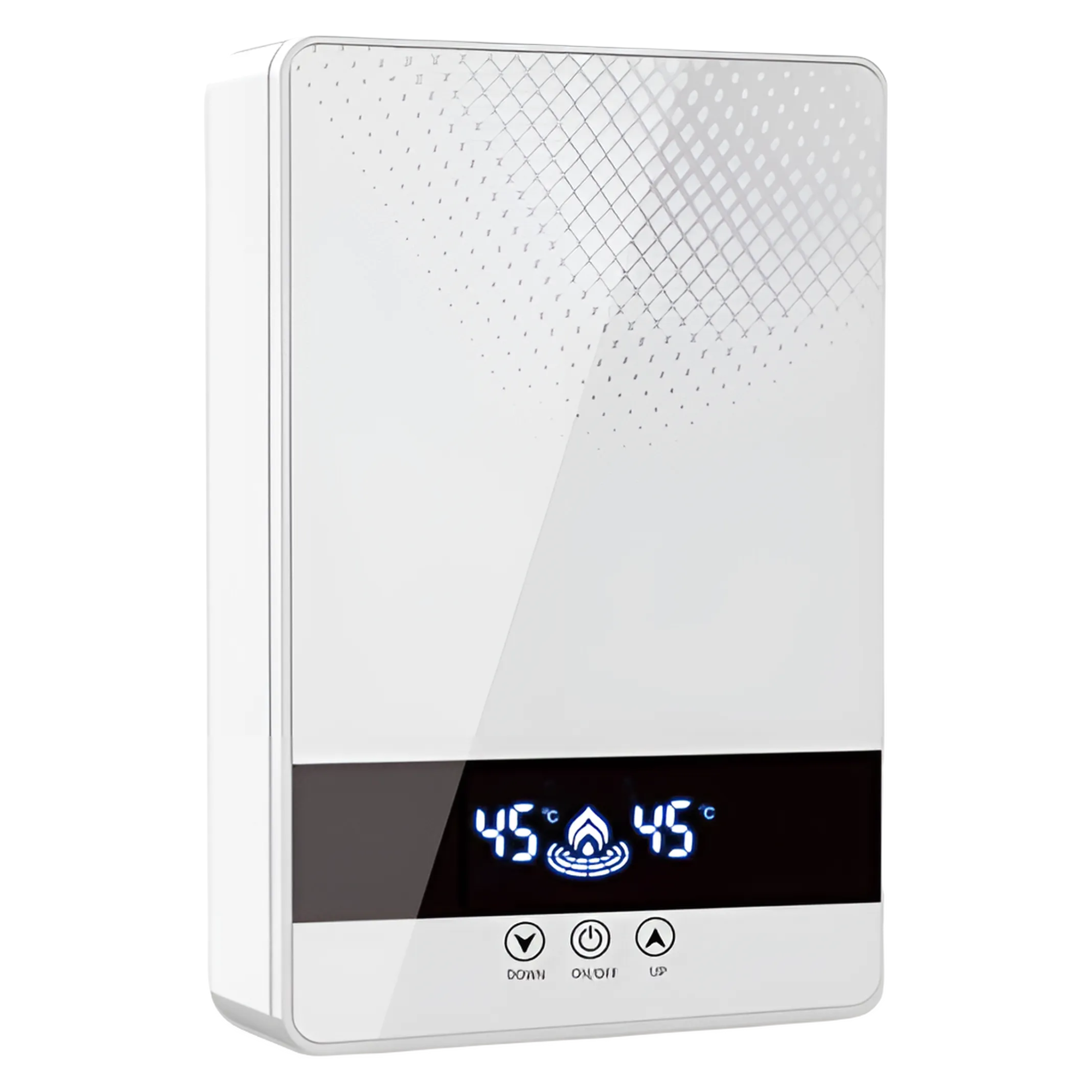 White Tankless Bathroom Heater 7000W with 7 Accessories