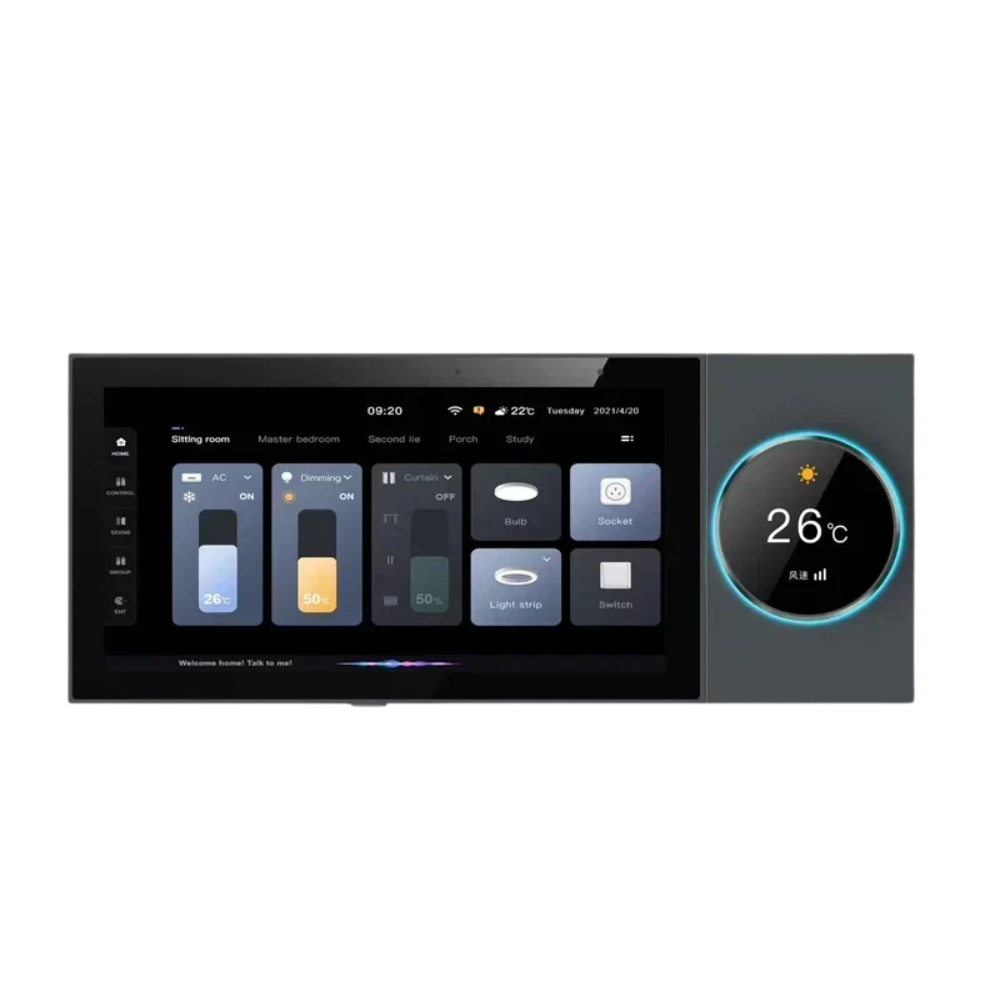 6-Inch Smart Home Panel with Knob and Voice Control