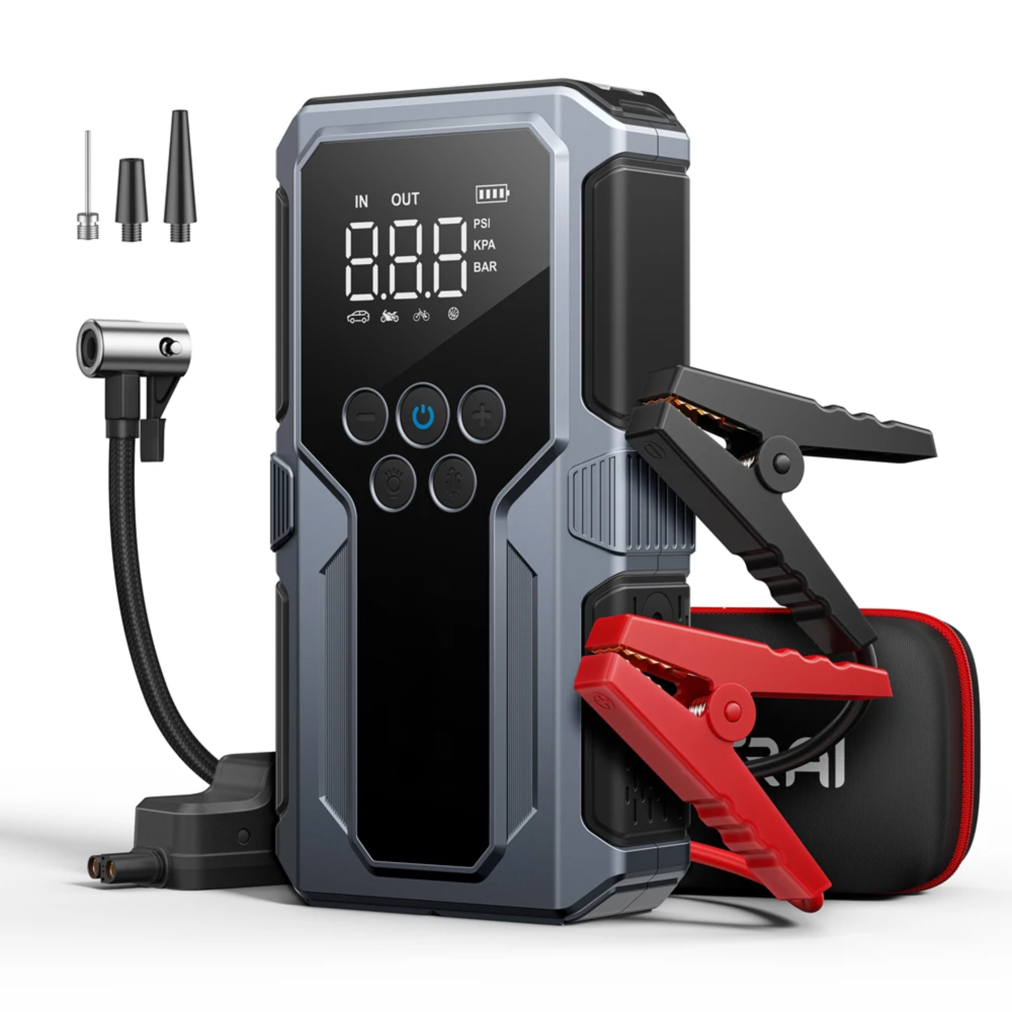 1500A Portable Car Jump Starter with 150PSI Air Pump