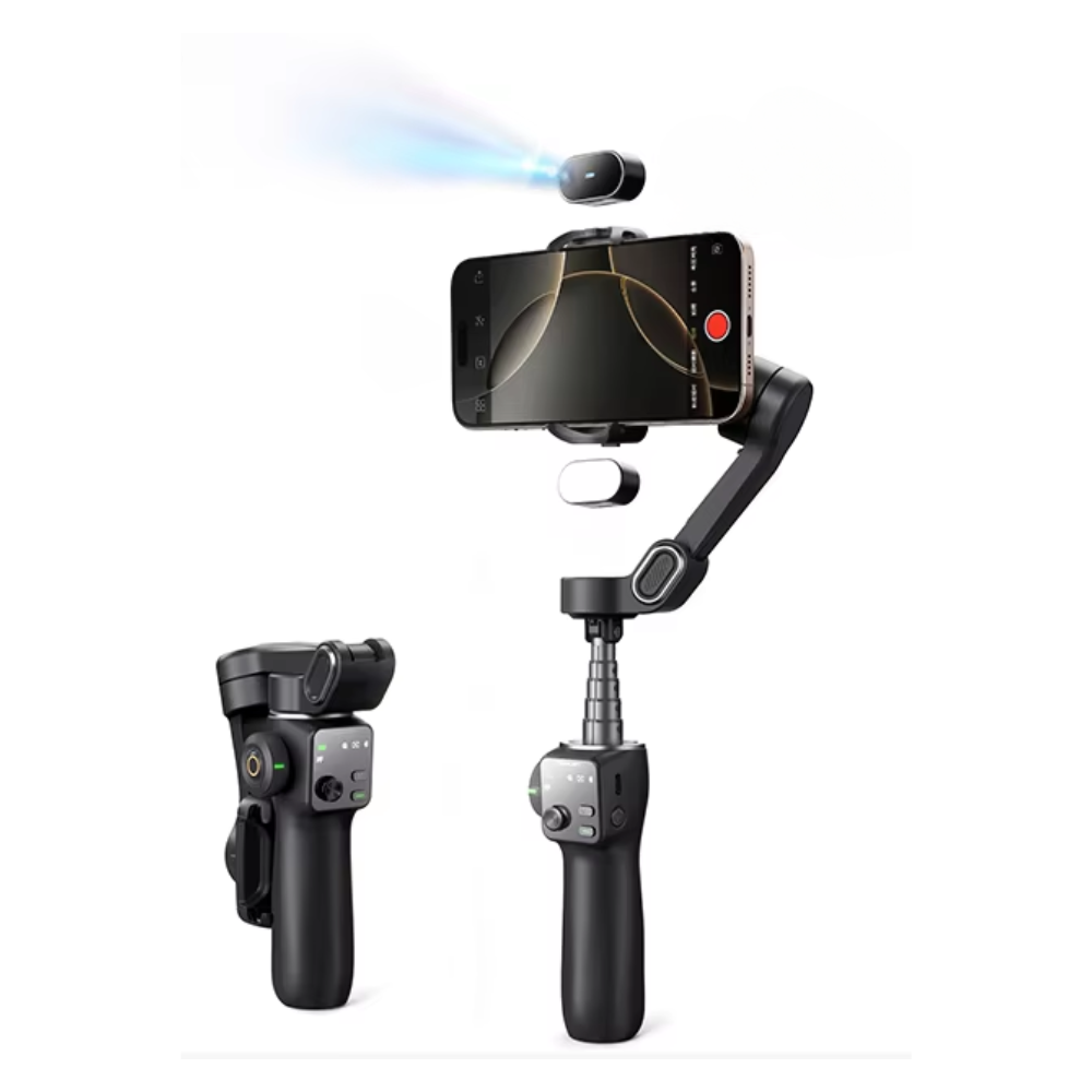 Handheld 3-Axis Stabilizer with Face Tracking & Tripod