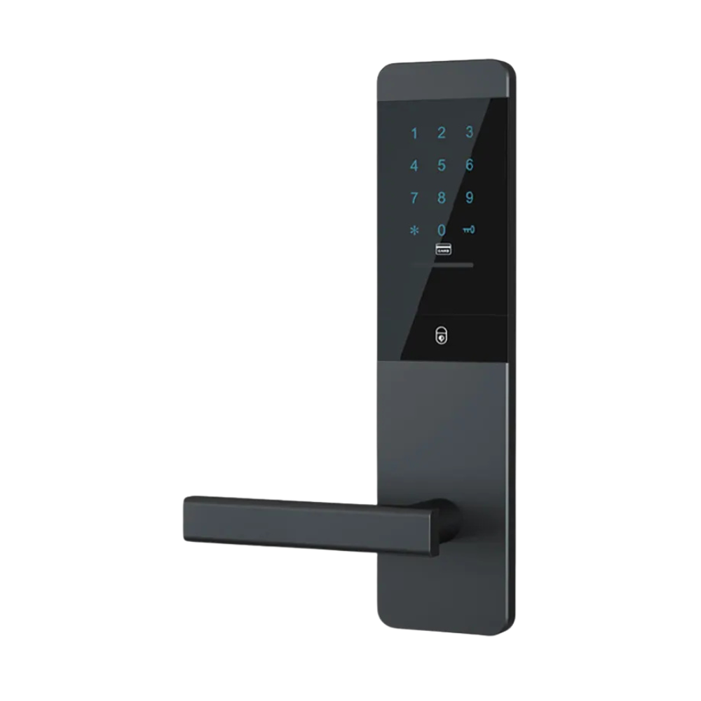 Electronic Keyless Door Lock with App, Code, Card & Mechanical Key Override