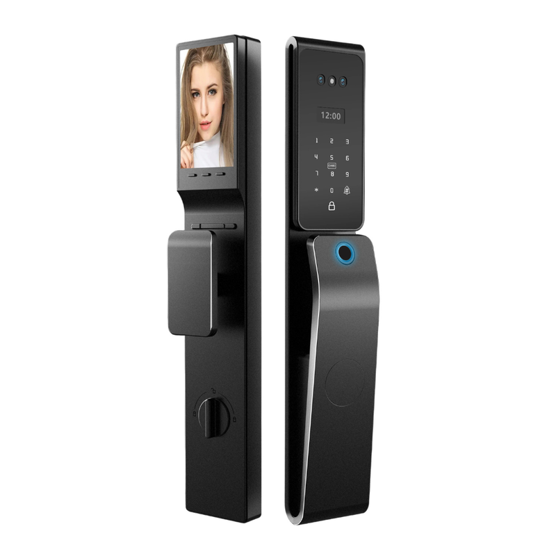 Aluminium Alloy Smart Door Lock with Face Scan, Fingerprint and PIN Access