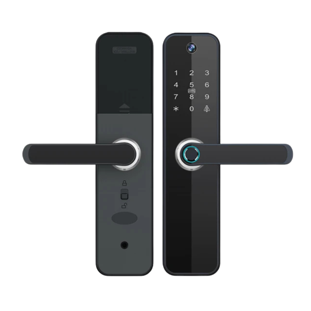 Smart Electronic Door Lock with Fingerprint, PIN, Card, App & Camera