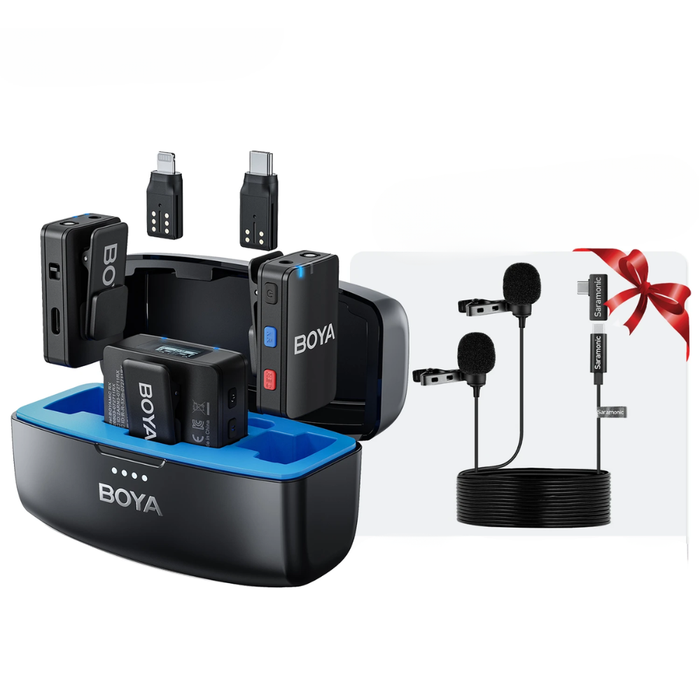 2.4GHz Lavalier Mic with 8GB Storage and OLED Display