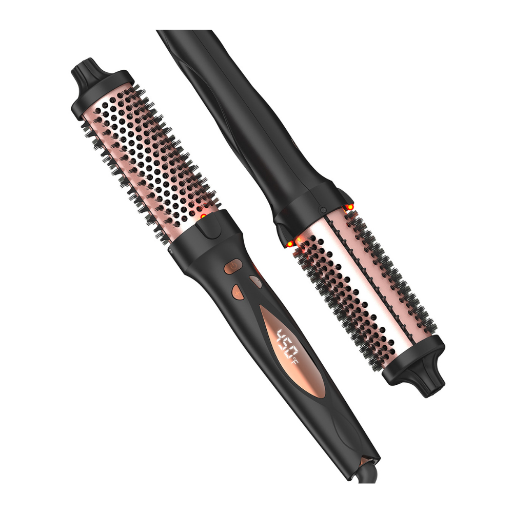 2-in-1 Hot Air Hair Curler and Straightener with Adjustable Temperature