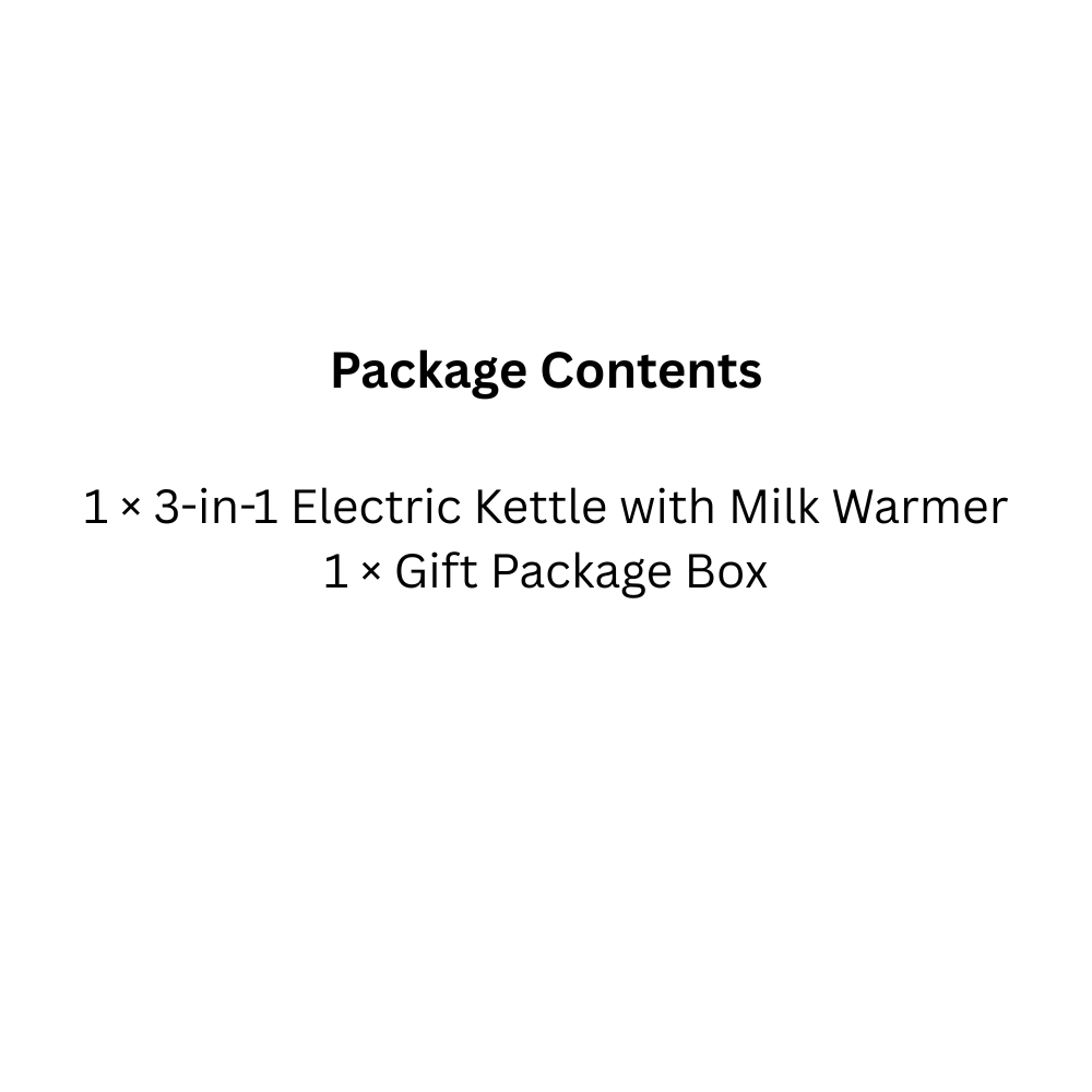 1L Electric Milk Warmer & Kettle 3-in-1 with Auto Thermostat and Glass Body – Gift Boxed