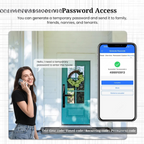 Electronic Smart Door Lock with Fingerprint, Code & Reversible Handle