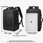 Expandable Business Travel Backpack for Laptop & Essentials