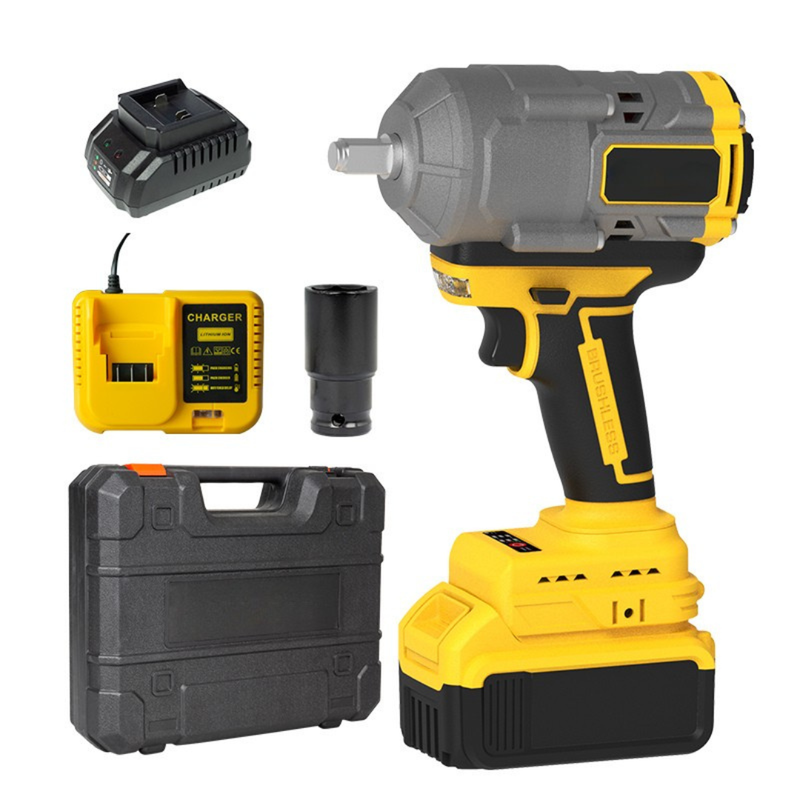 21V Heavy Duty Cordless Impact Wrench 1100Nm with Brushless Motor and 1/2 Inch Drive
