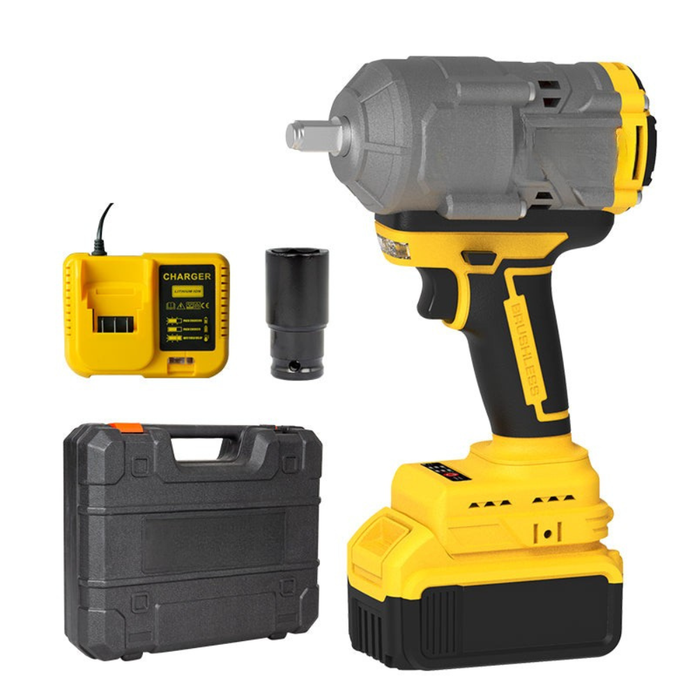 Heavy Duty 21V Cordless Impact Wrench with Brushless Motor and 1/2" Drive