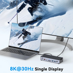 15-in-1 USB-C Docking Station with 8K HDMI & DP
