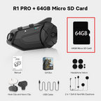 1000m Bluetooth Helmet Intercom with Dash Cam