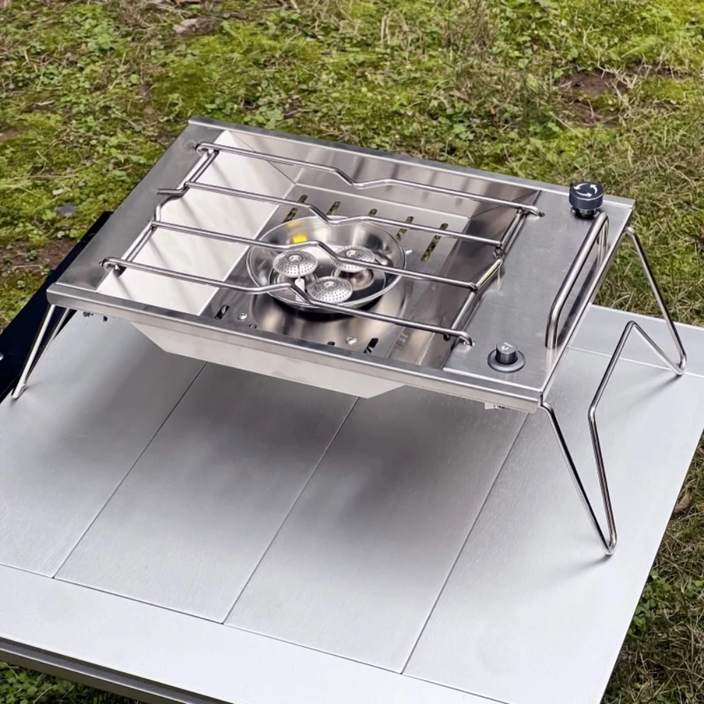 IGT-Compatible Gas Stove with Integrated Ignition for Outdoor Cooking