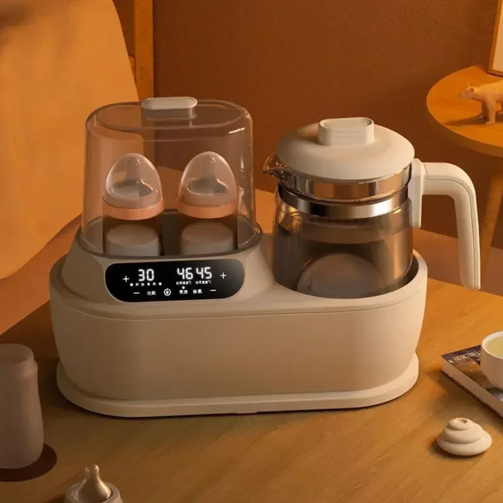 1L Electric Milk Warmer & Kettle 3-in-1 with Auto Thermostat and Glass Body – Gift Boxed