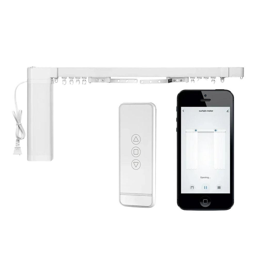 165" WiFi Motorized Curtain Track – App & Voice Control