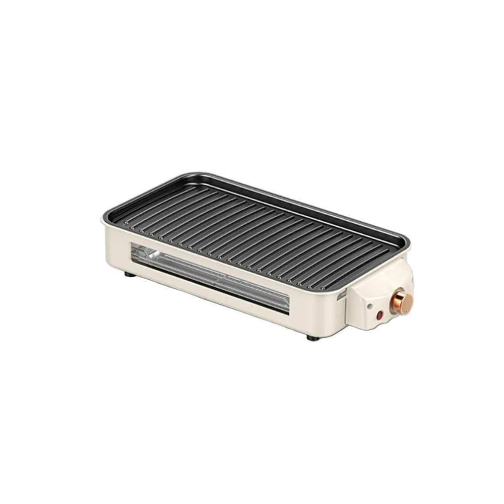 1500W Smokeless Electric Barbecue Grill with 3 Non-Stick Plates & Skewers