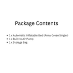 10cm Thick Army Green Single Camping Air Bed with Fast Inflation