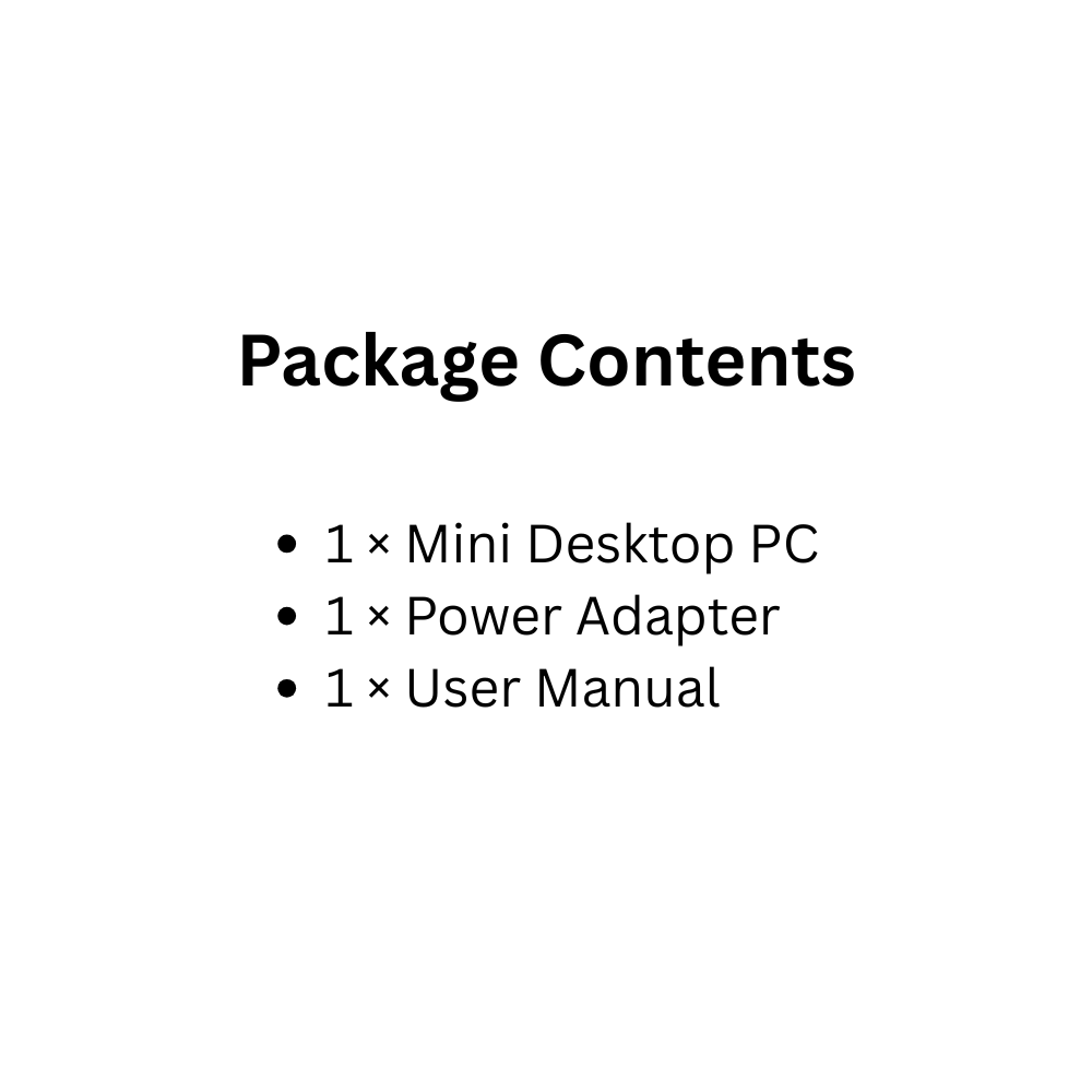 Mini Desktop PC Portable Intel i9 16GB RAM 1TB SSD Black