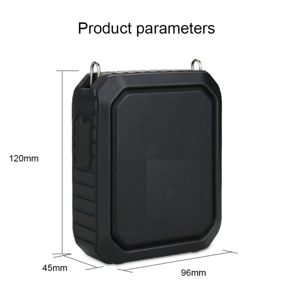 18W Waterproof Bluetooth Voice Amplifier with Wireless Mic and Power Bank Function