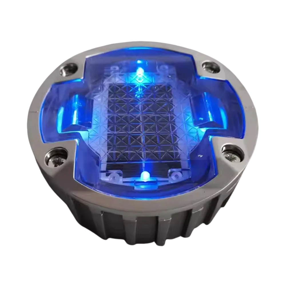 Heavy-Duty Solar LED Road Stud Light – Waterproof 120mm Round Embedded Marker for Outdoor Paths