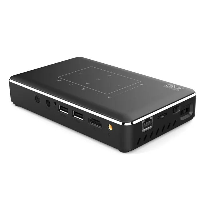 Compact Home Theater Projector 854x480 Dual-Band WiFi Auto Focus & Corner Keystone Black