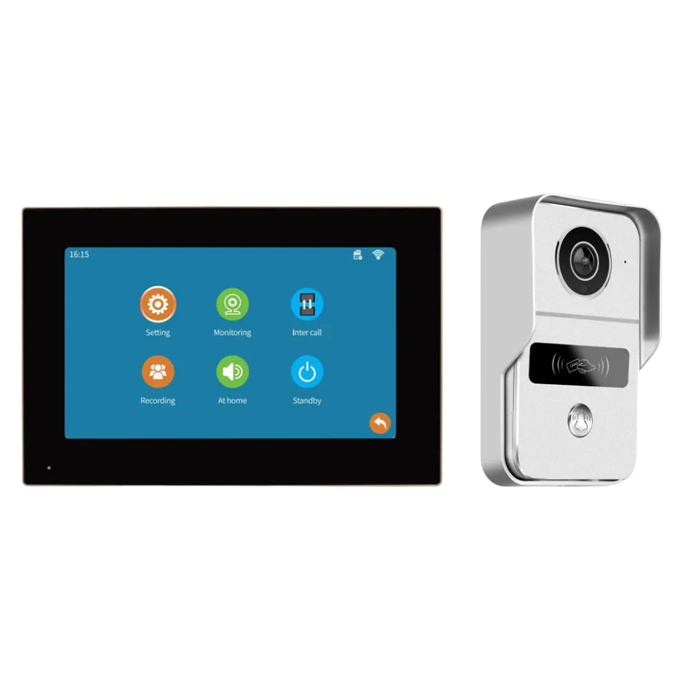 Wired & Wireless POE Video Intercom Doorbell Kit for Villa, Apartment & Home Security