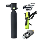 0.5L Portable Scuba Tank Green with Pressure Gauge Adapter