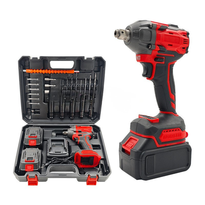 Cordless Electric Impact Wrench with Brushless Motor and 250Nm Maximum Torque