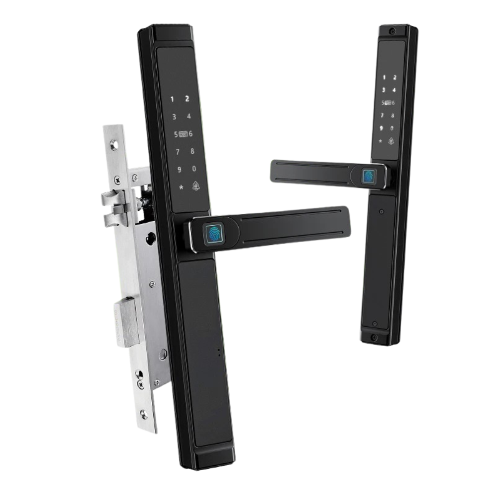 Electronic Smart Door Lock with Fingerprint, Code & Reversible Handle