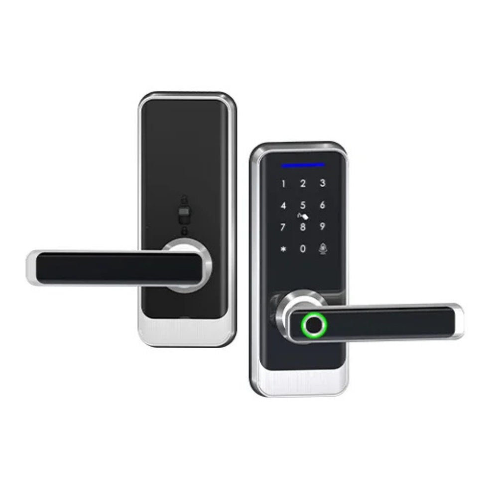 Electronic WiFi Smart Lock with Fingerprint, Code & Card Access – Fits Wooden & Steel Doors