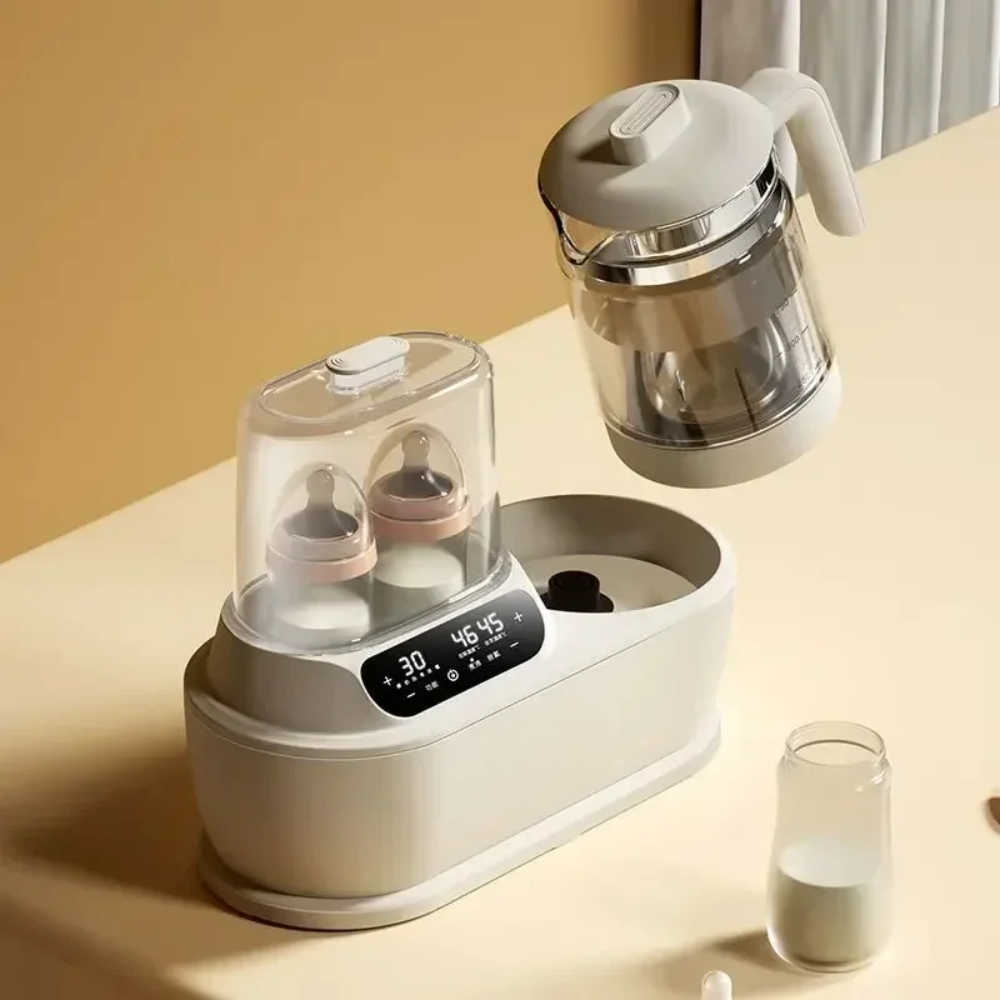 1L Electric Milk Warmer & Kettle 3-in-1 with Auto Thermostat and Glass Body – Gift Boxed