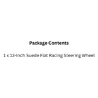 13-Inch Flat Racing Steering Wheel with Suede Grip for Drift Simulators & Car Mods