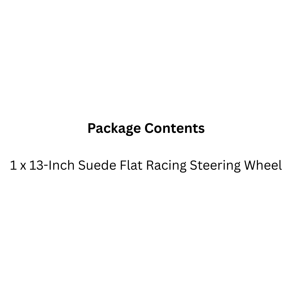 13-Inch Flat Racing Steering Wheel with Suede Grip for Drift Simulators & Car Mods