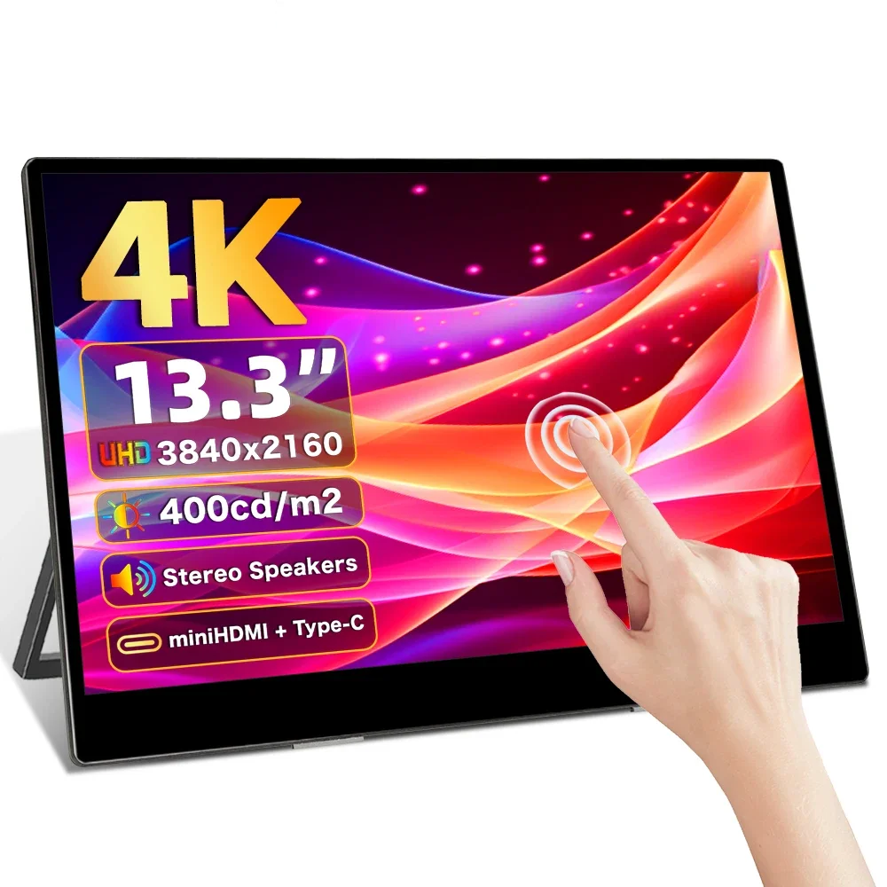 13.3" 4K Portable Monitor with USB-C and HDMI
