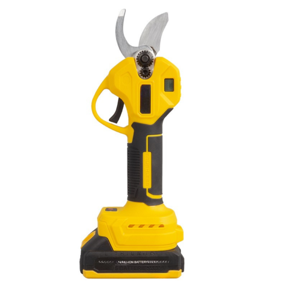 21V Cordless Brushless Pruning Shears with 40mm Cutting Capacity and Digital Display
