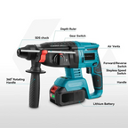 26MM Brushless Electric Hammer Drill for Home DIY Projects