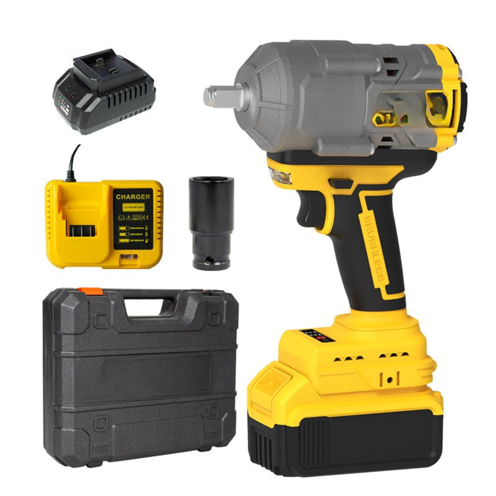 Heavy Duty 21V Cordless Impact Wrench with Brushless Motor and 1/2" Drive