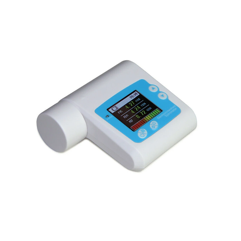 Cordless Spirometer with FVC/FEV1 Analysis & USB Charging – Ideal for Home Use