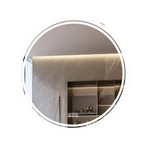 Smart Round LED Bathroom Mirror 60cm with Touch Control & Waterproof Design